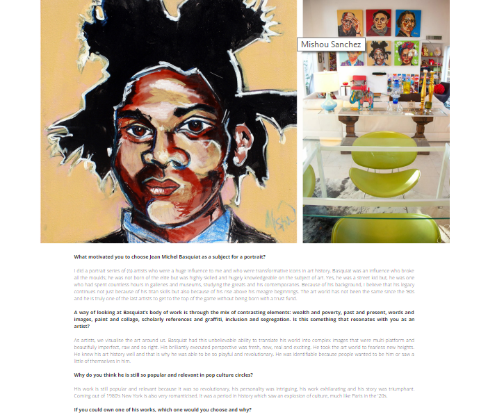 Featured in UK art blog ‘Ace Club’ about ‘Painting Basquiat’